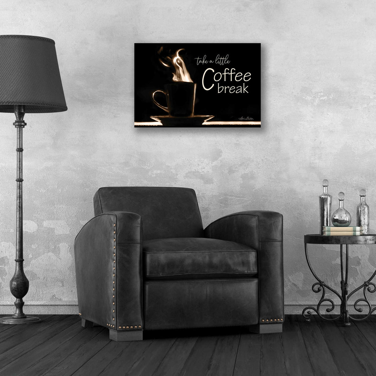 Epic Art 'Take a Little Coffee Break' by Lori Deiter, Acrylic Glass Wall Art,24x16