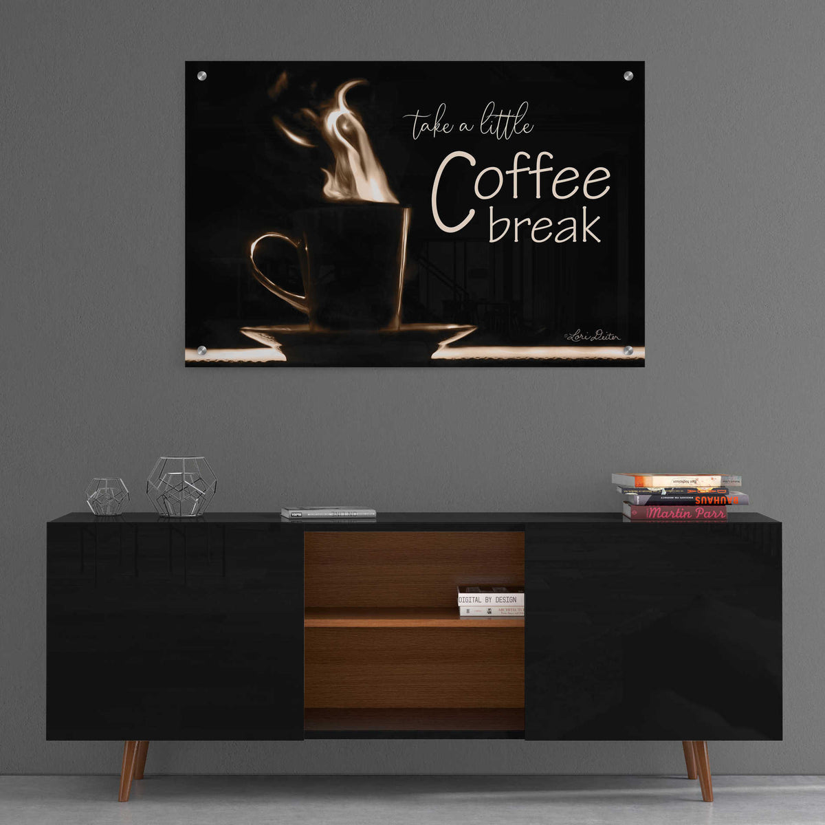 Epic Art 'Take a Little Coffee Break' by Lori Deiter, Acrylic Glass Wall Art,36x24