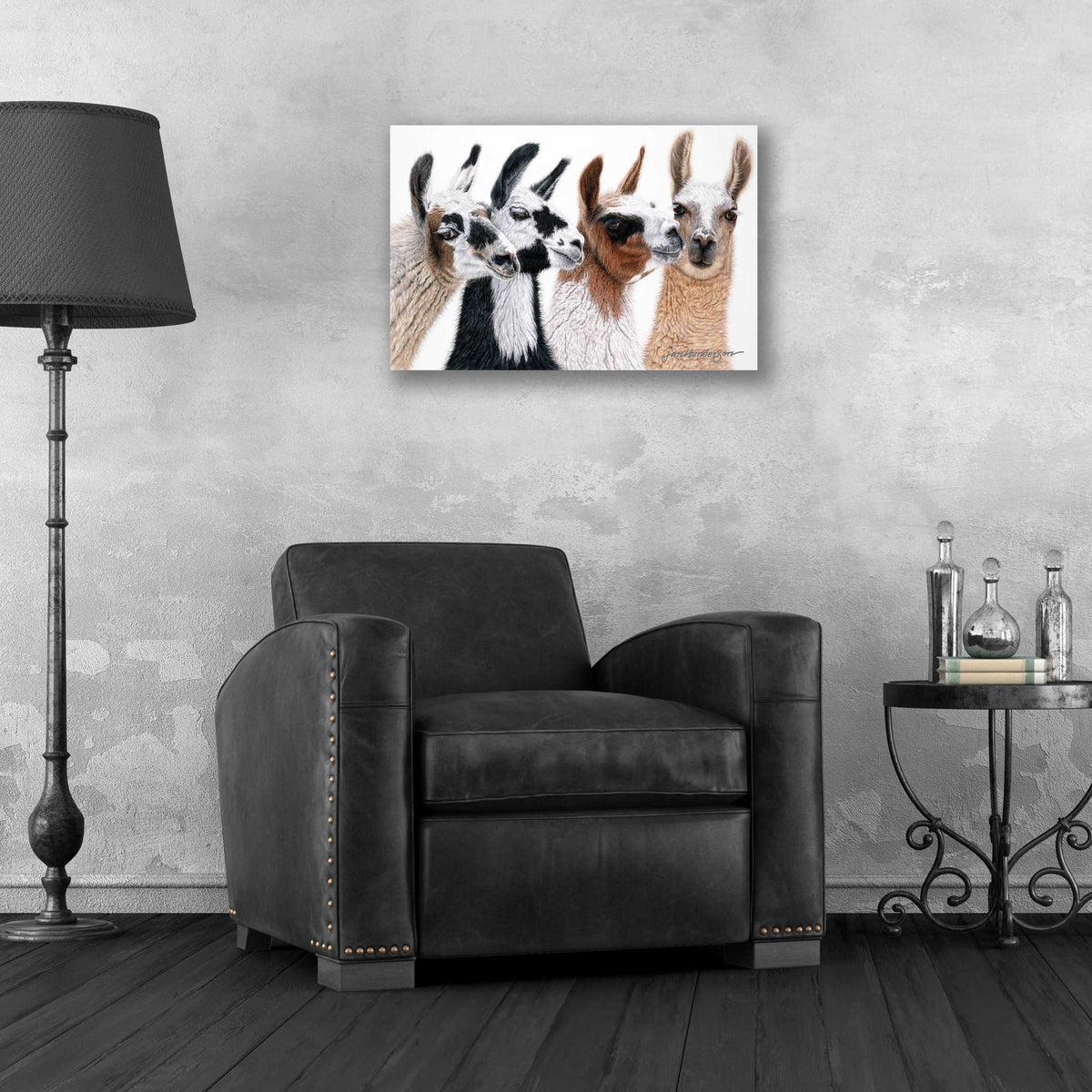 Epic Art 'Peruvian Visitors' by Jan Henderson, Acrylic Glass Wall Art,24x16