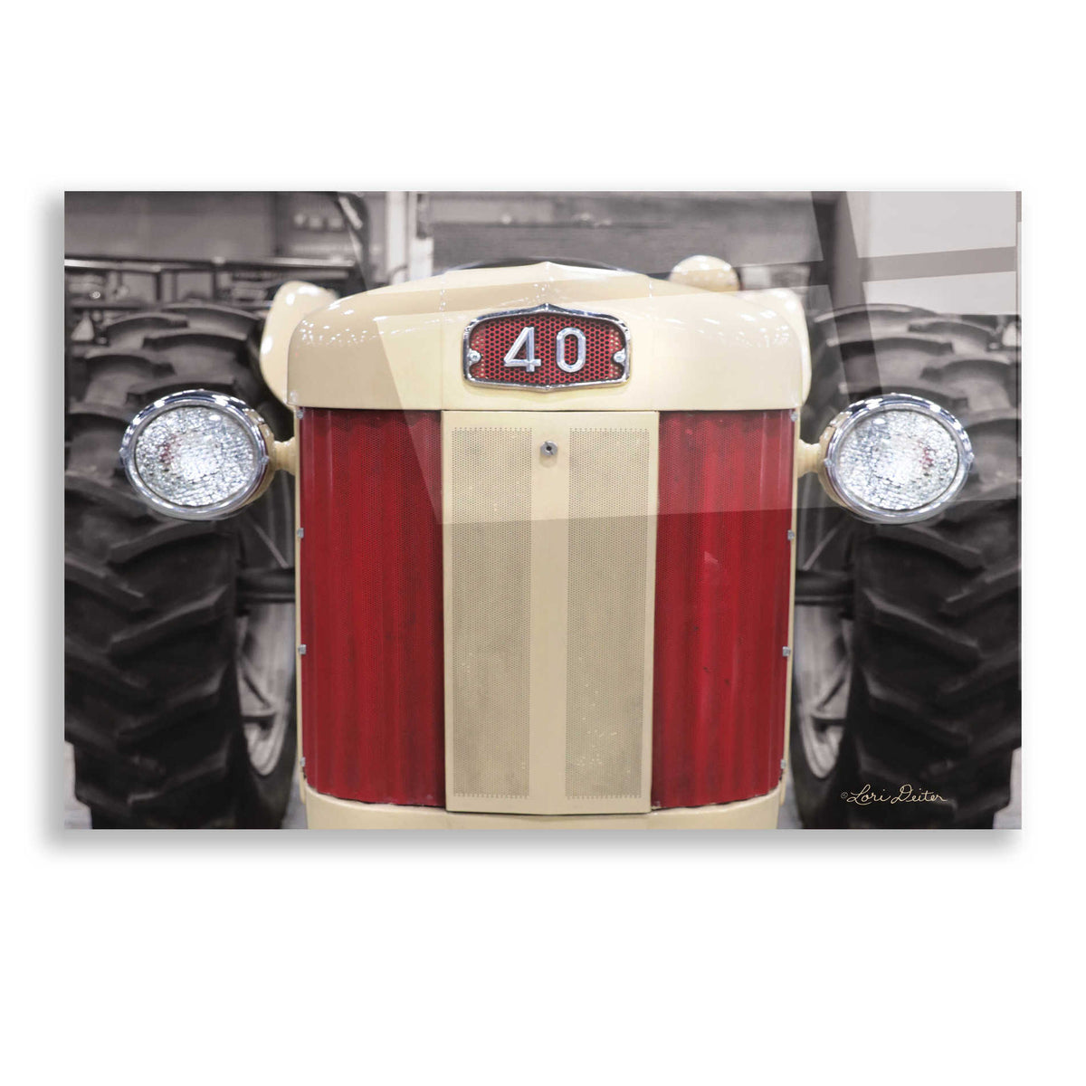 Epic Art 'Tractor Close Up MF40' by Lori Deiter, Acrylic Glass Wall Art