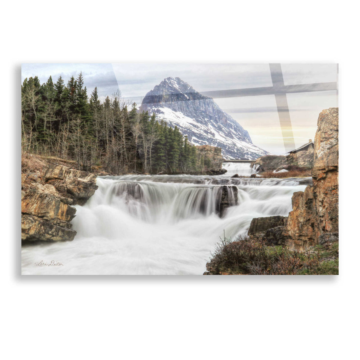 Epic Art 'Swiftcurrent Falls' by Lori Deiter, Acrylic Glass Wall Art