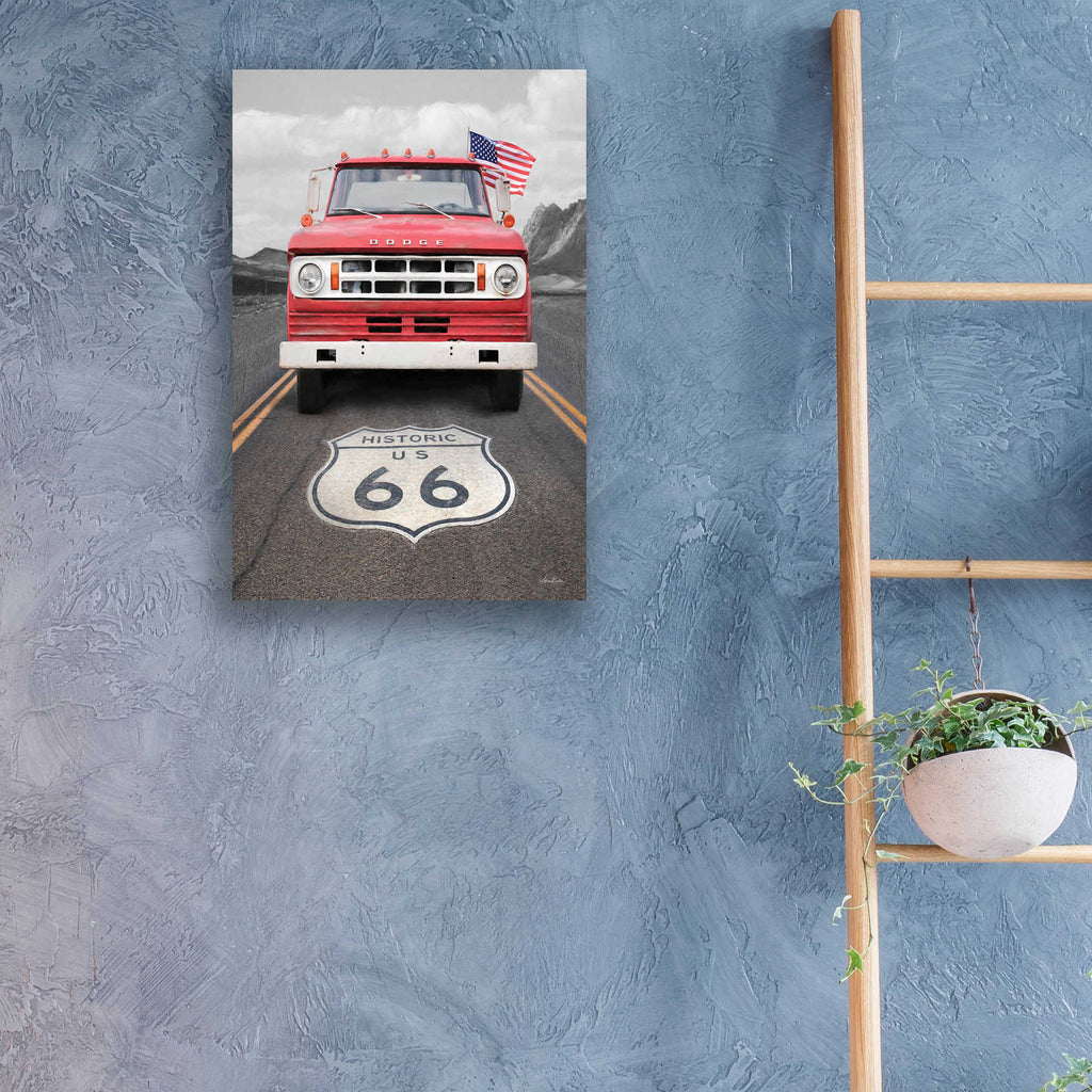Epic Art 'Dodge on Route 66' by Lori Deiter, Acrylic Glass Wall Art,16x24
