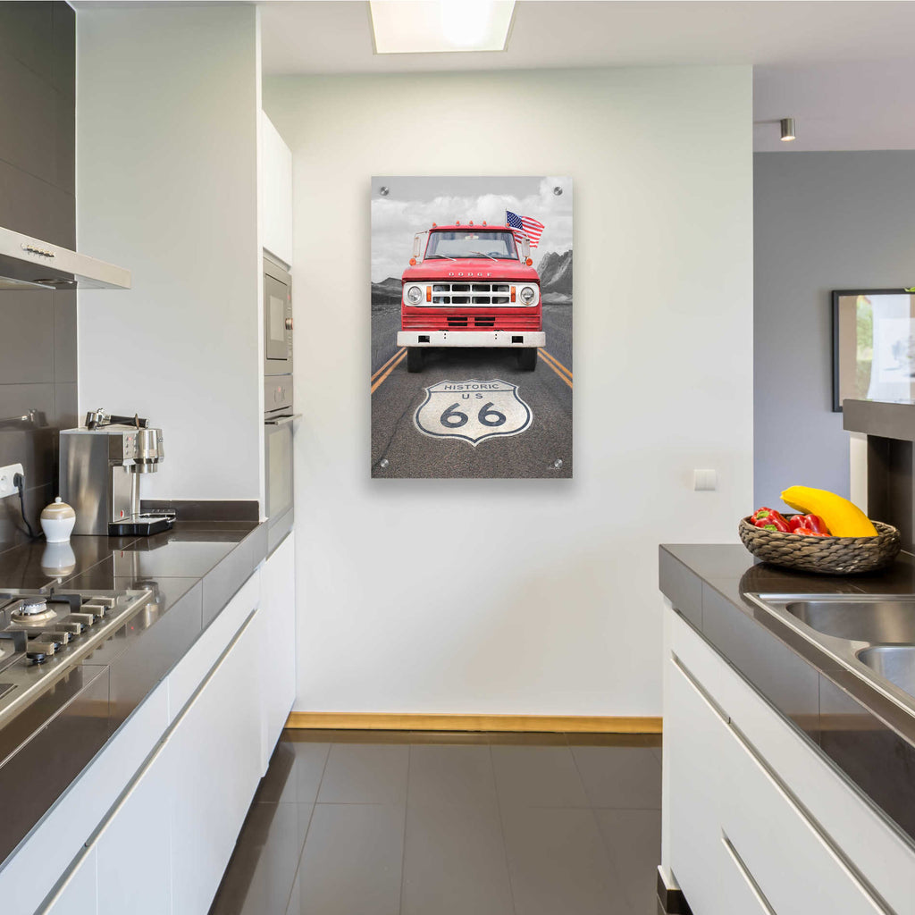 Epic Art 'Dodge on Route 66' by Lori Deiter, Acrylic Glass Wall Art,24x36