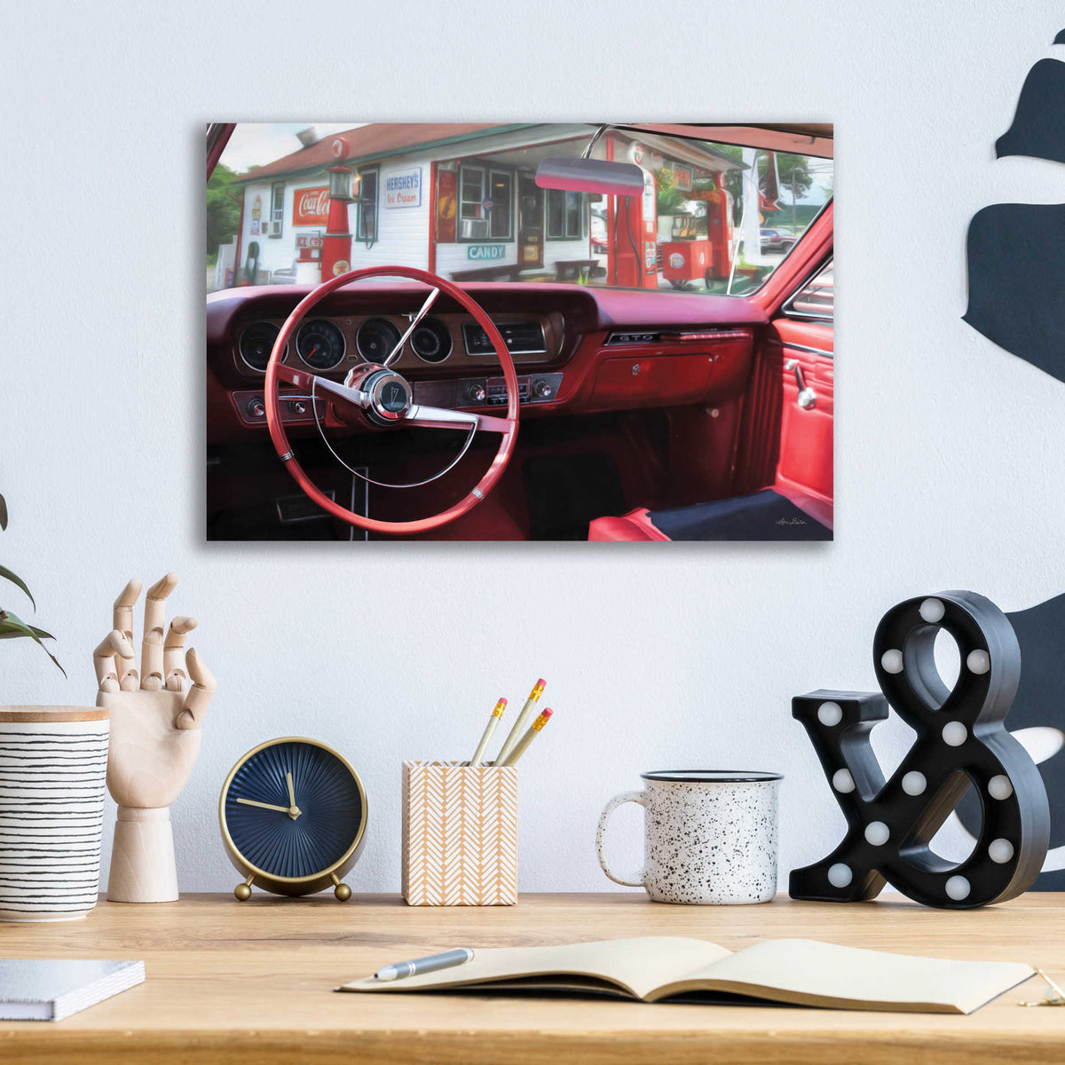 Epic Art 'Pontiac GTO Pitstop' by Lori Deiter, Acrylic Glass Wall Art,16x12