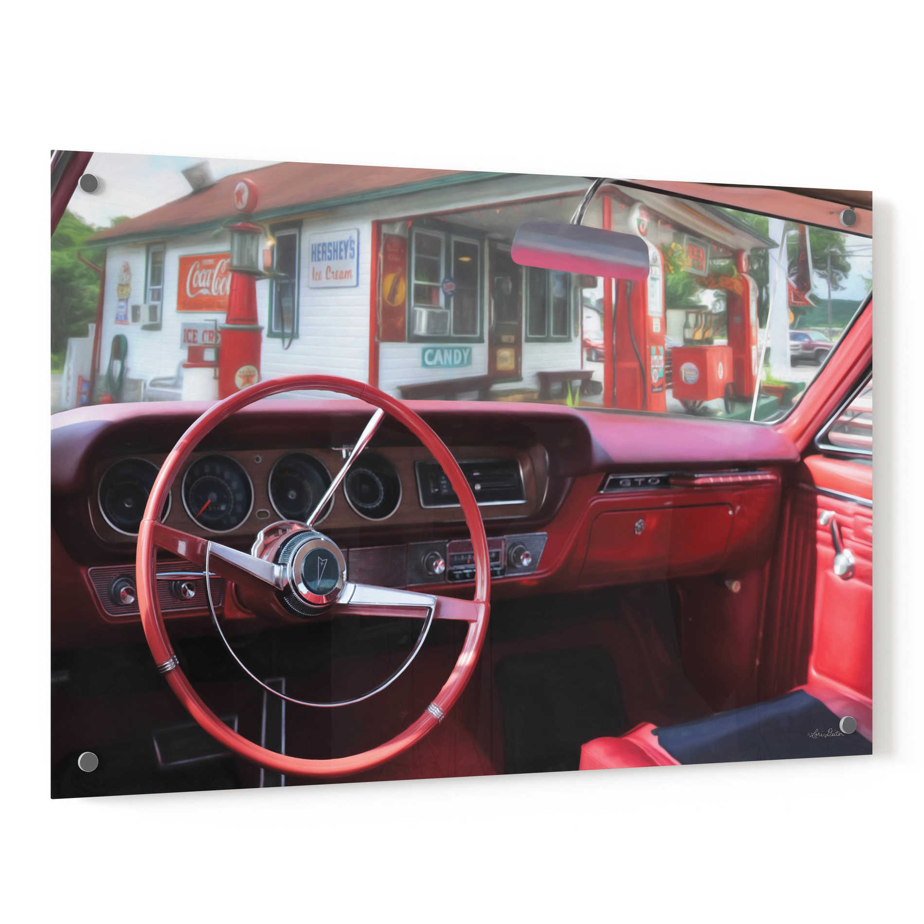 Epic Art 'Pontiac GTO Pitstop' by Lori Deiter, Acrylic Glass Wall Art,36x24