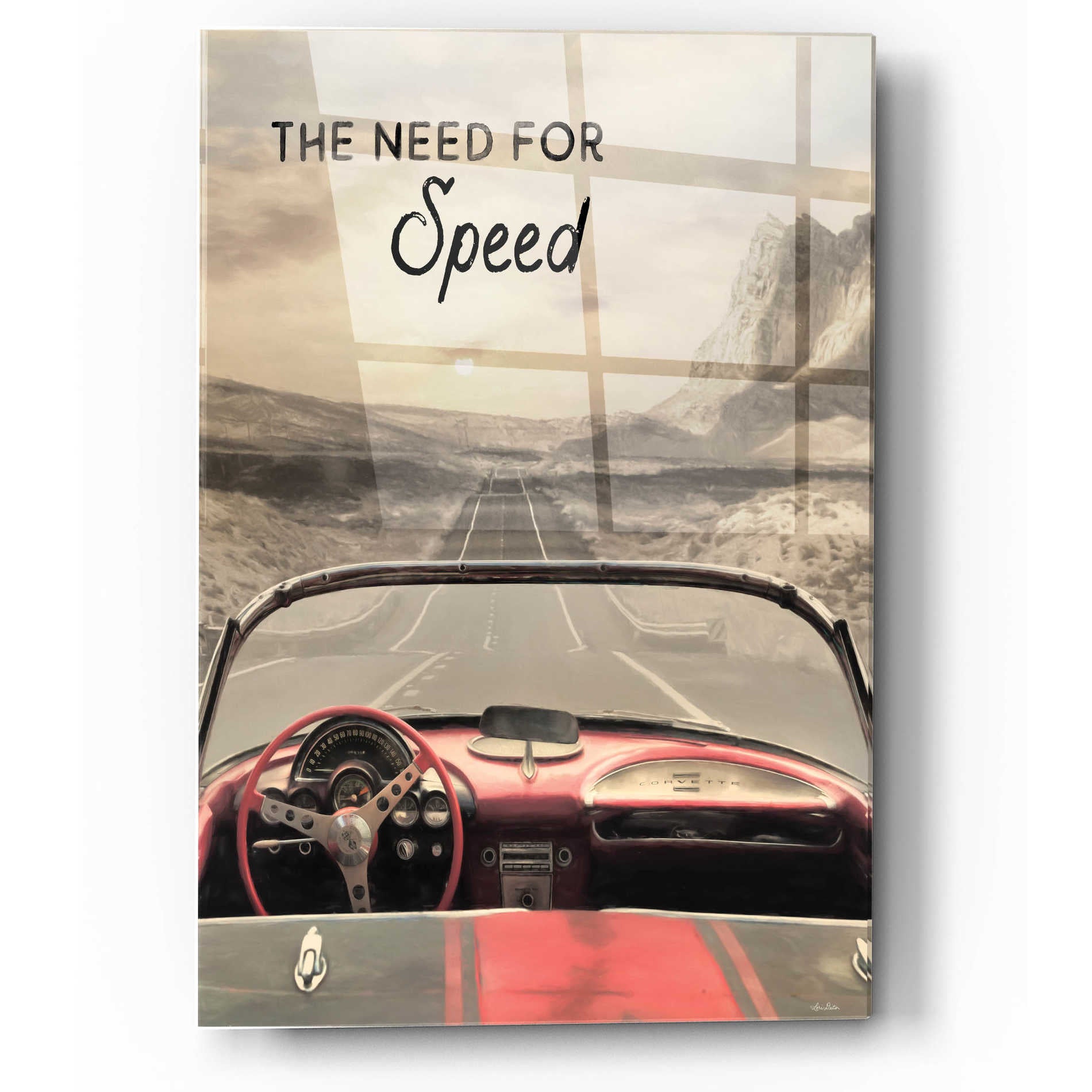 Epic Art 'The Need for Speed' by Lori Deiter, Acrylic Glass Wall Art,12x16