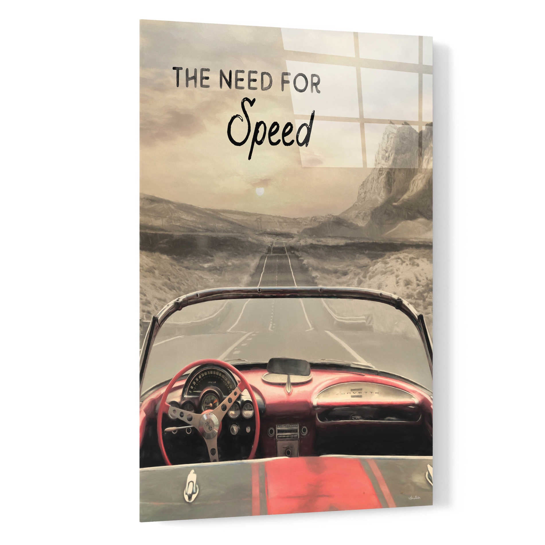 Epic Art 'The Need for Speed' by Lori Deiter, Acrylic Glass Wall Art,16x24