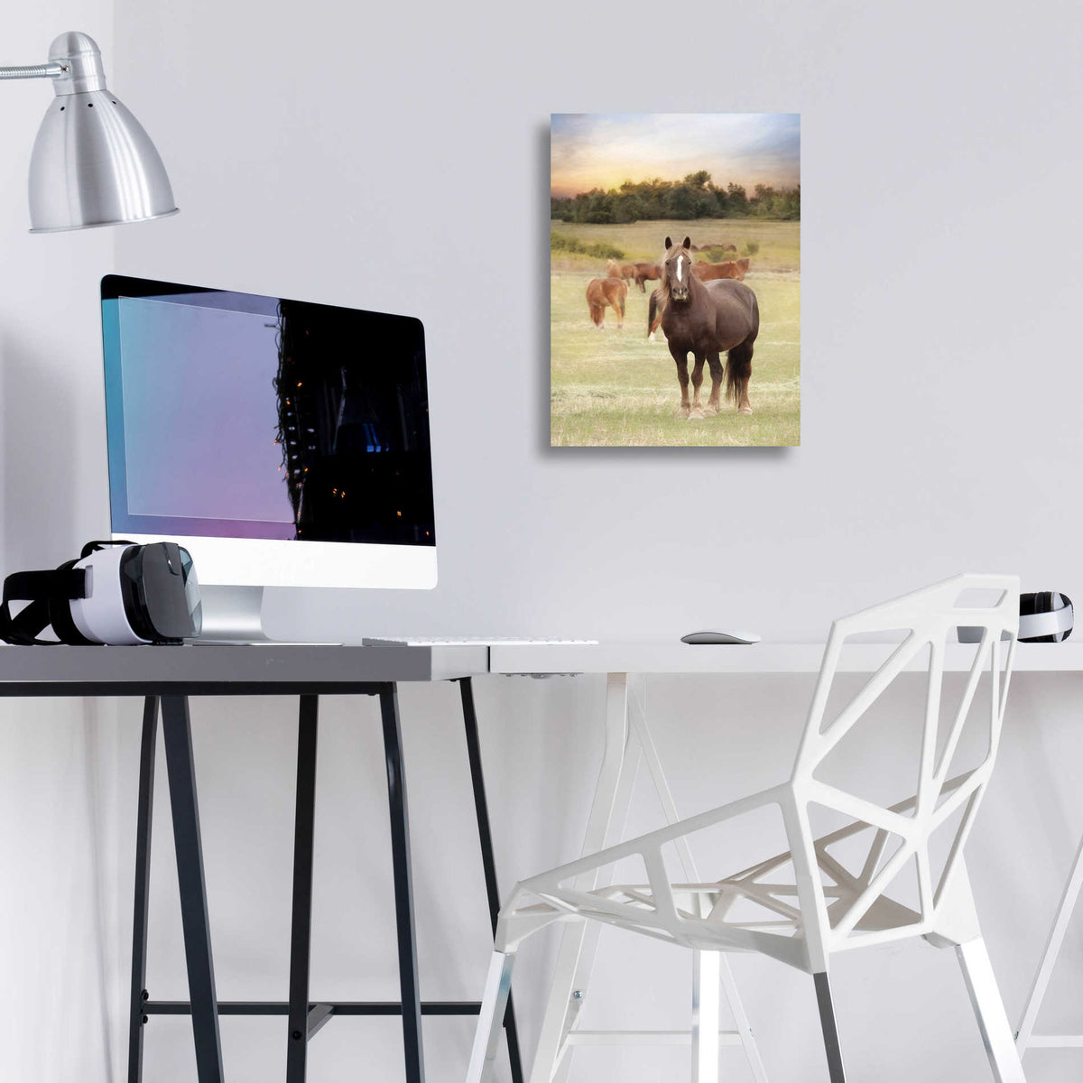 Epic Art 'Jackson Horse Farm' by Lori Deiter, Acrylic Glass Wall Art,12x16