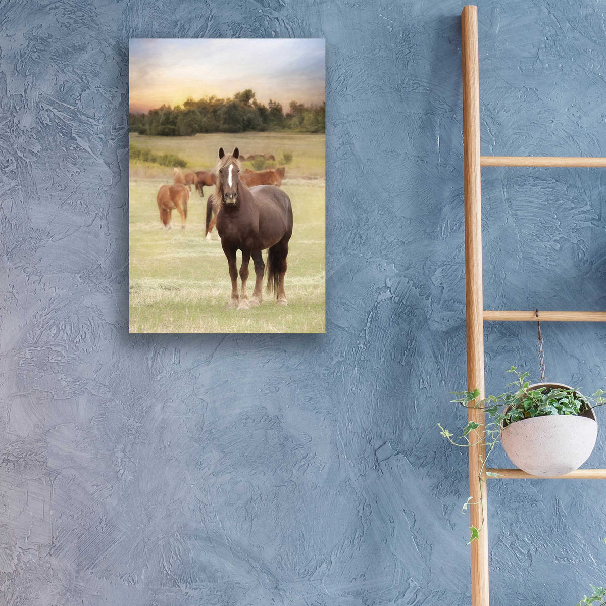 Epic Art 'Jackson Horse Farm' by Lori Deiter, Acrylic Glass Wall Art,16x24