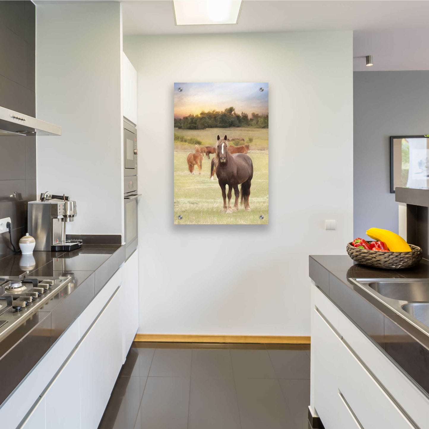 Epic Art 'Jackson Horse Farm' by Lori Deiter, Acrylic Glass Wall Art,24x36