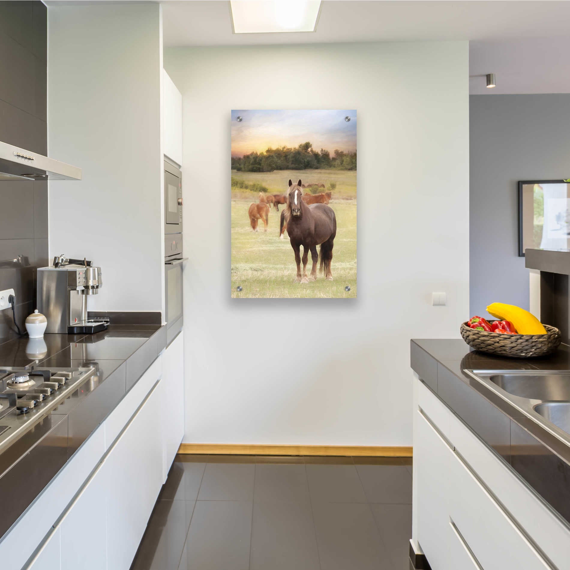 Epic Art 'Jackson Horse Farm' by Lori Deiter, Acrylic Glass Wall Art,24x36