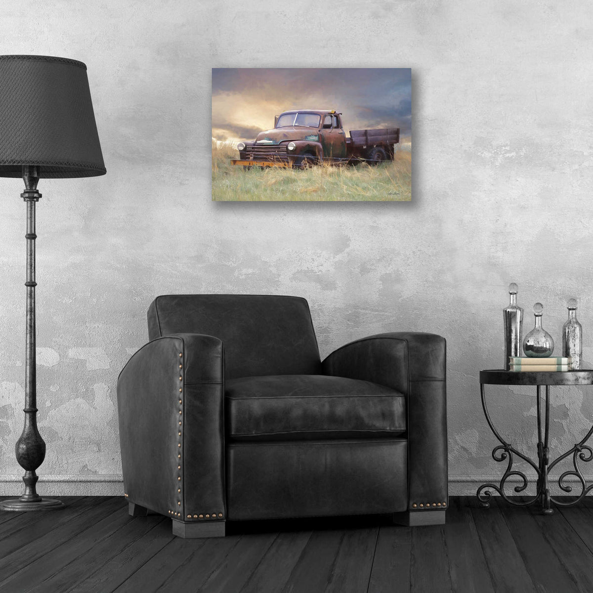 Epic Art 'Rusty Chevy' by Lori Deiter, Acrylic Glass Wall Art,24x16