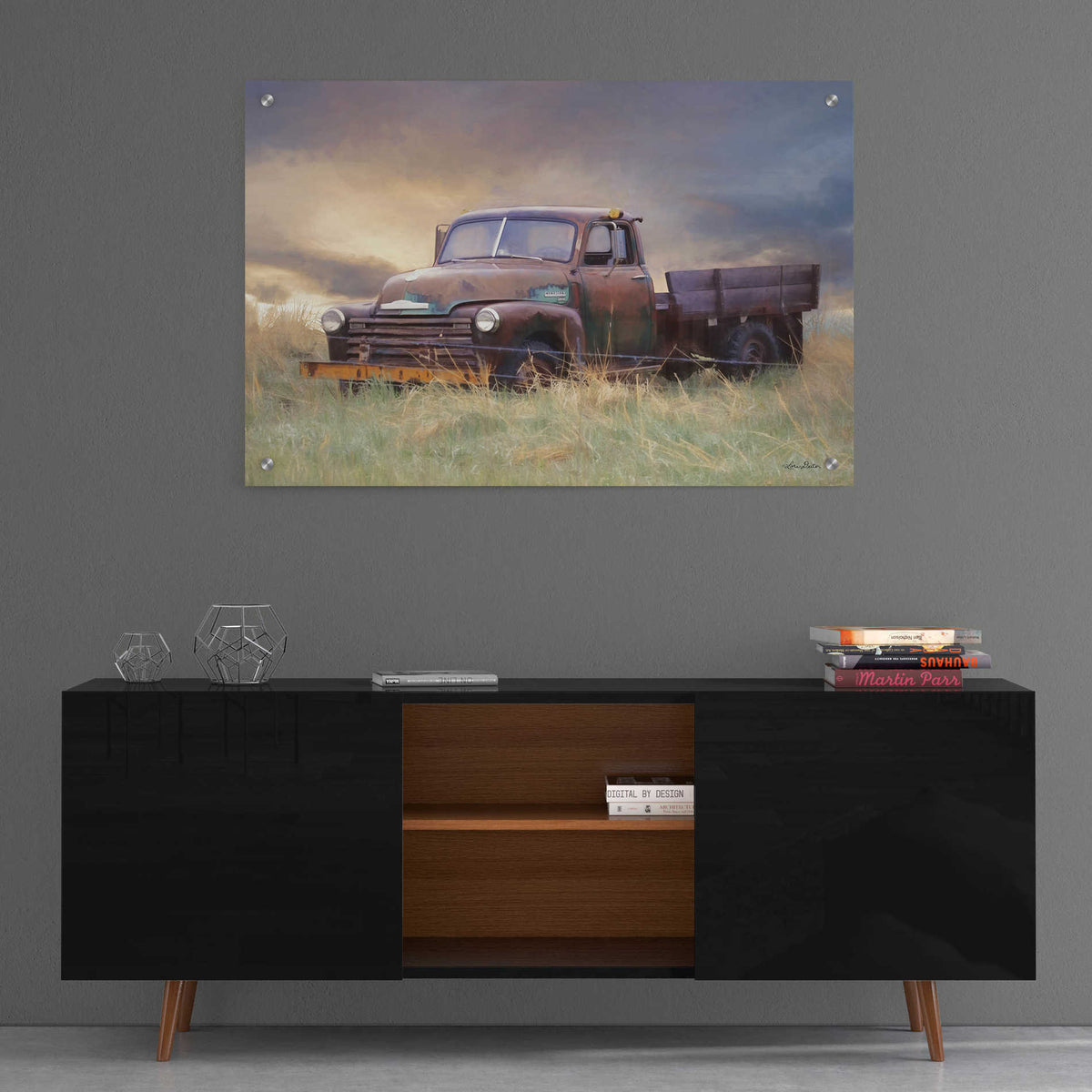 Epic Art 'Rusty Chevy' by Lori Deiter, Acrylic Glass Wall Art,36x24