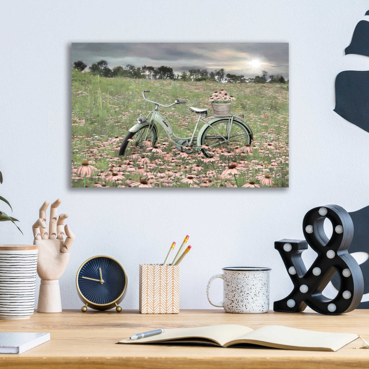 Epic Art 'Sagebrush Bicycle' by Lori Deiter, Acrylic Glass Wall Art,16x12