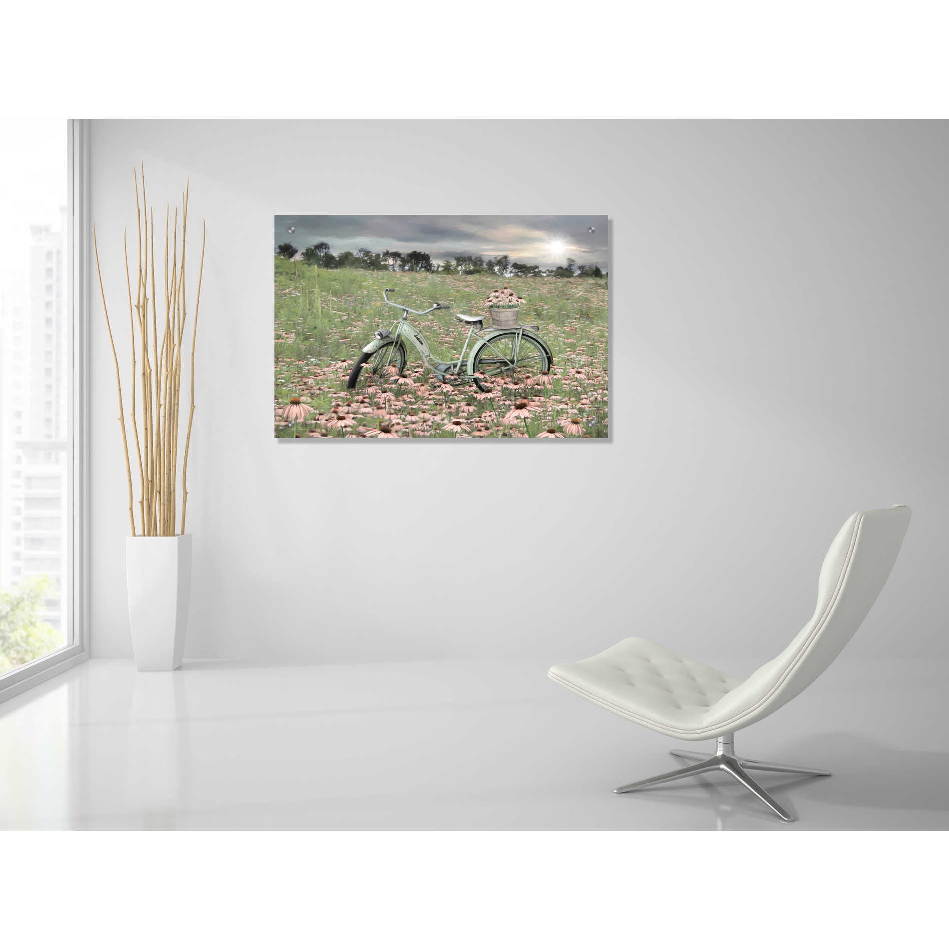 Epic Art 'Sagebrush Bicycle' by Lori Deiter, Acrylic Glass Wall Art,36x24