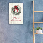 Epic Art 'Titmouse Merry Christmas Wreath' by Lori Deiter, Acrylic Glass Wall Art,16x24