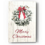 Epic Art 'Titmouse Merry Christmas Wreath' by Lori Deiter, Acrylic Glass Wall Art