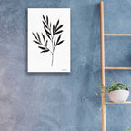 Epic Art 'Reductive Leaf Stem Black' by Rachel Nieman, Acrylic Glass Wall Art,16x24