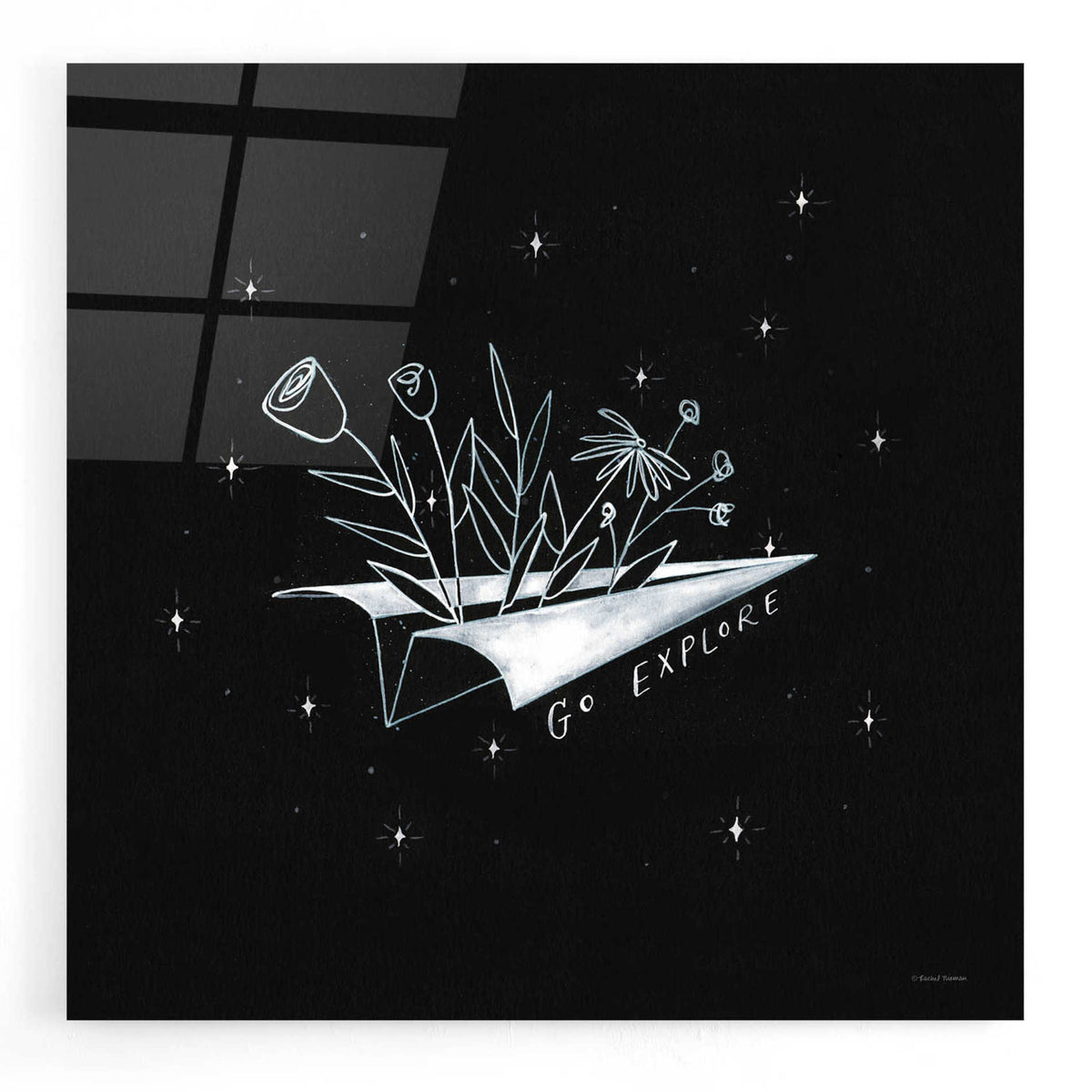 Epic Art 'Go Explore' by Rachel Nieman, Acrylic Glass Wall Art