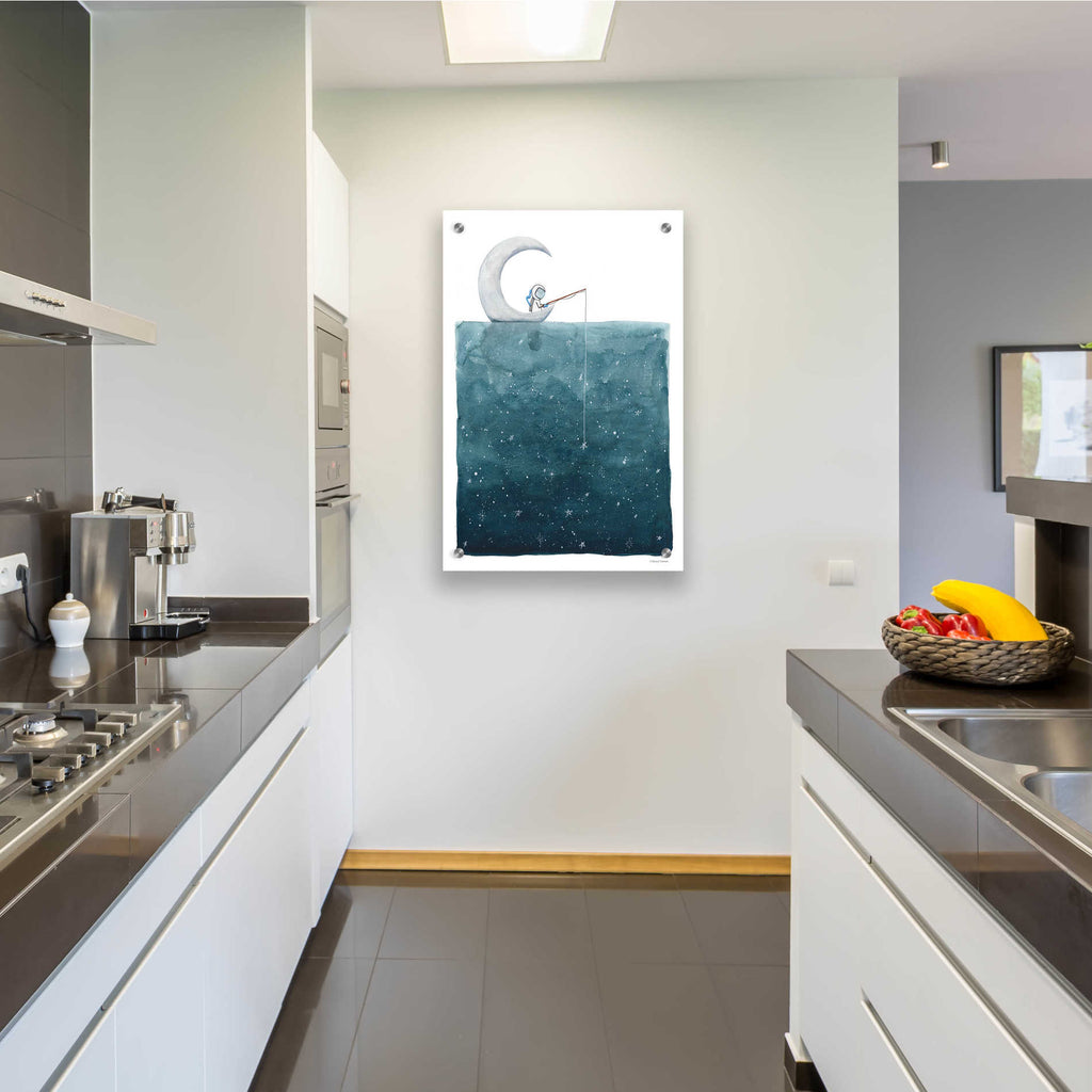 Epic Art 'Fishing For Stars' by Rachel Nieman, Acrylic Glass Wall Art,24x36