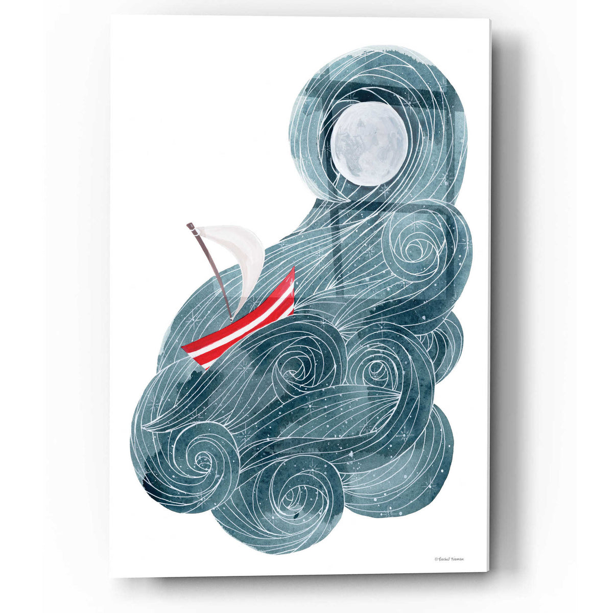 Epic Art 'Sailing in Space' by Rachel Nieman, Acrylic Glass Wall Art
