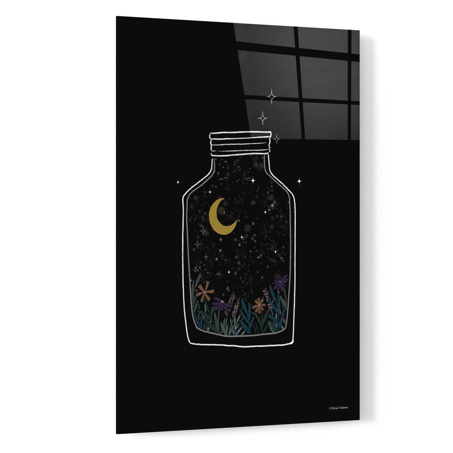 Epic Art 'Celestial Jar' by Rachel Nieman, Acrylic Glass Wall Art,16x24