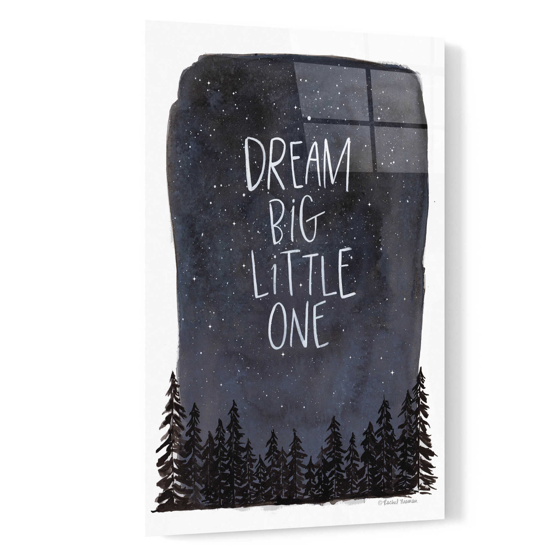 Epic Art 'Dream Big Little One' by Rachel Nieman, Acrylic Glass Wall Art,16x24