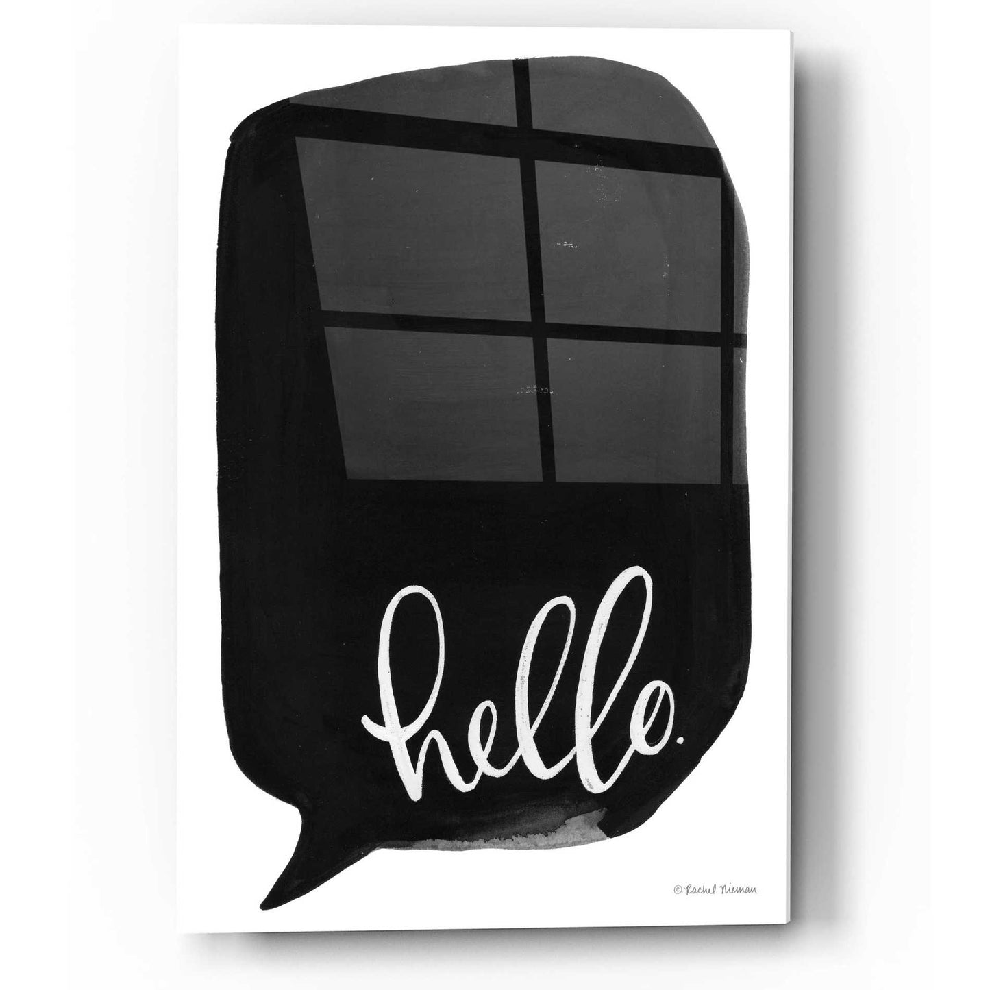 Epic Art 'Hello' by Rachel Nieman, Acrylic Glass Wall Art,12x16