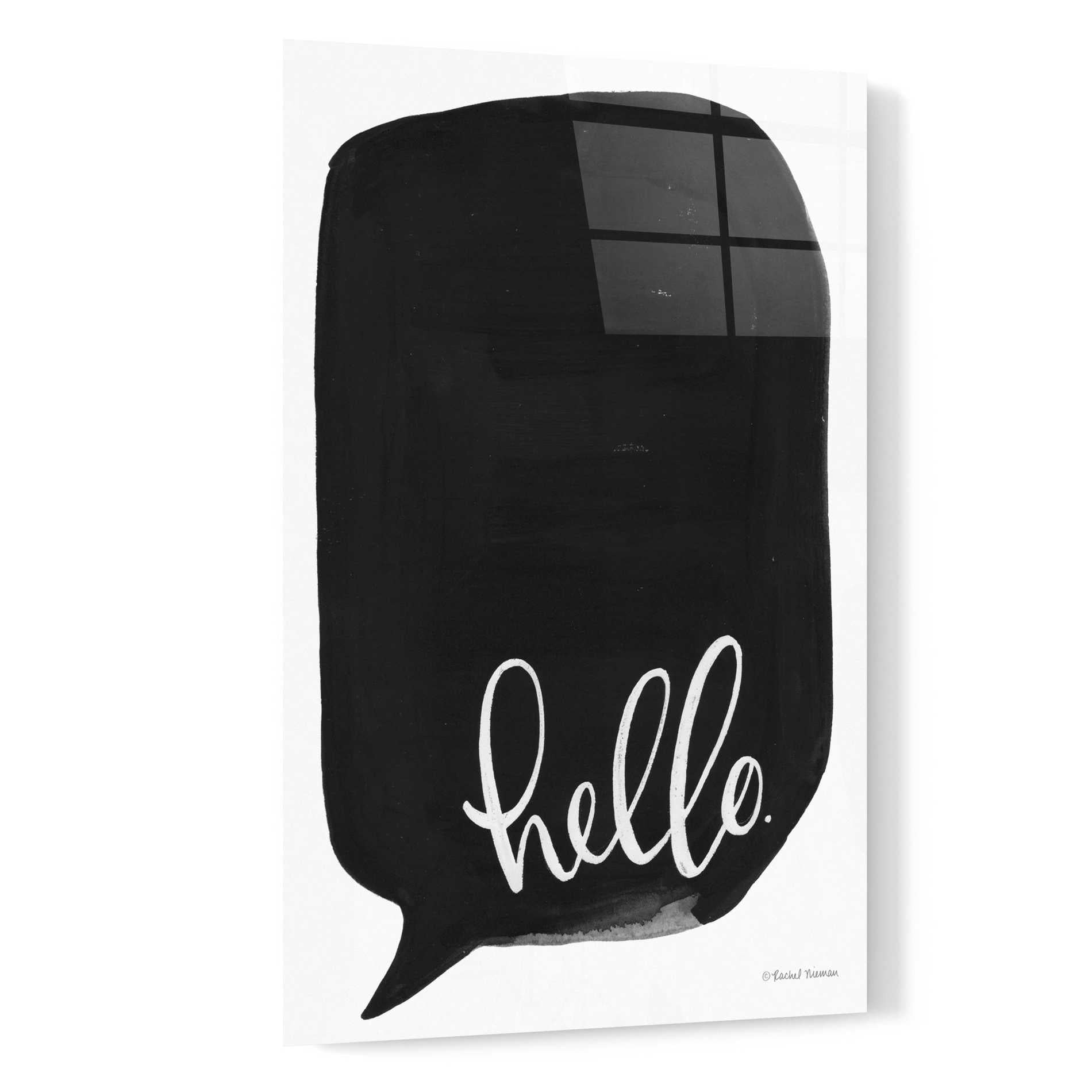 Epic Art 'Hello' by Rachel Nieman, Acrylic Glass Wall Art,16x24