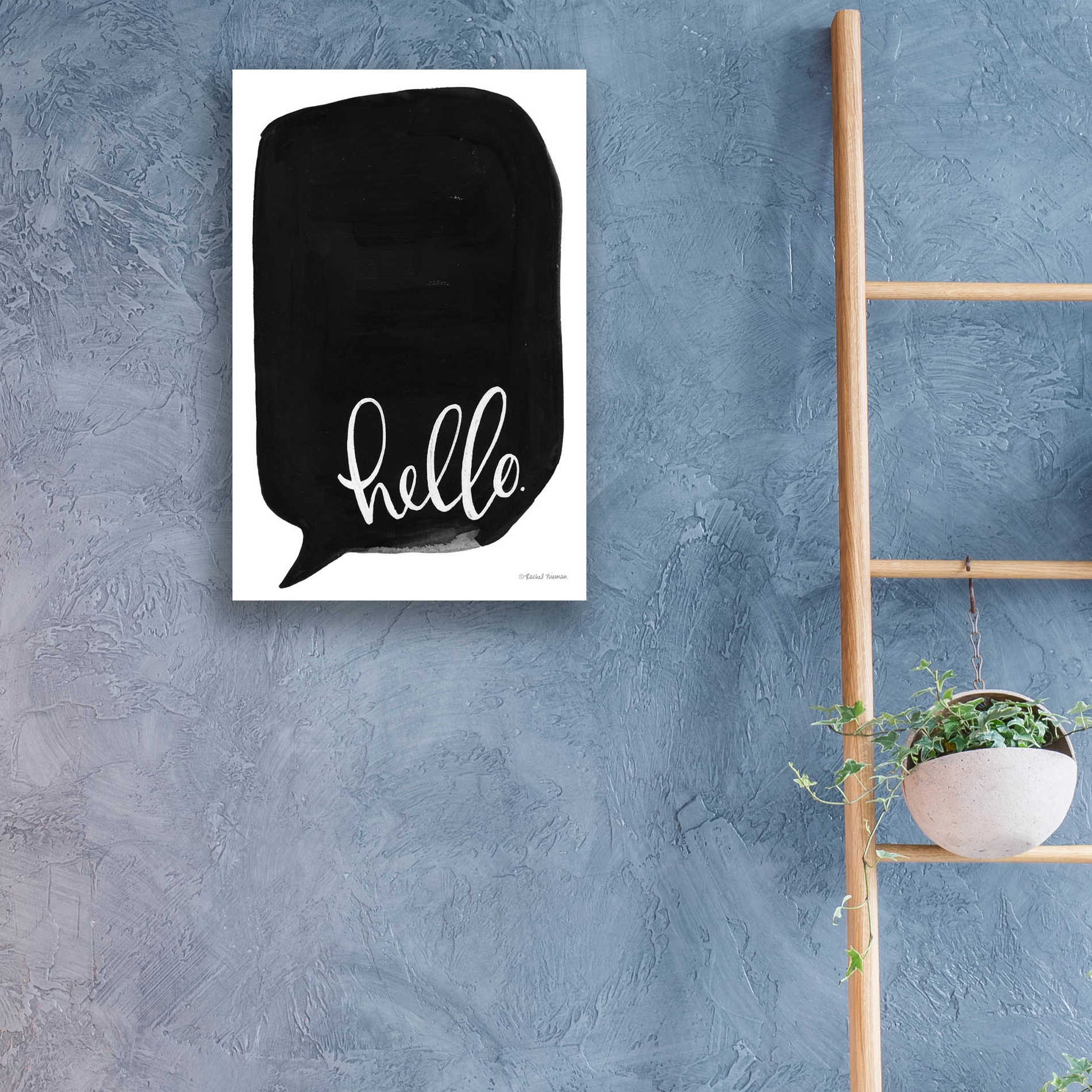 Epic Art 'Hello' by Rachel Nieman, Acrylic Glass Wall Art,16x24