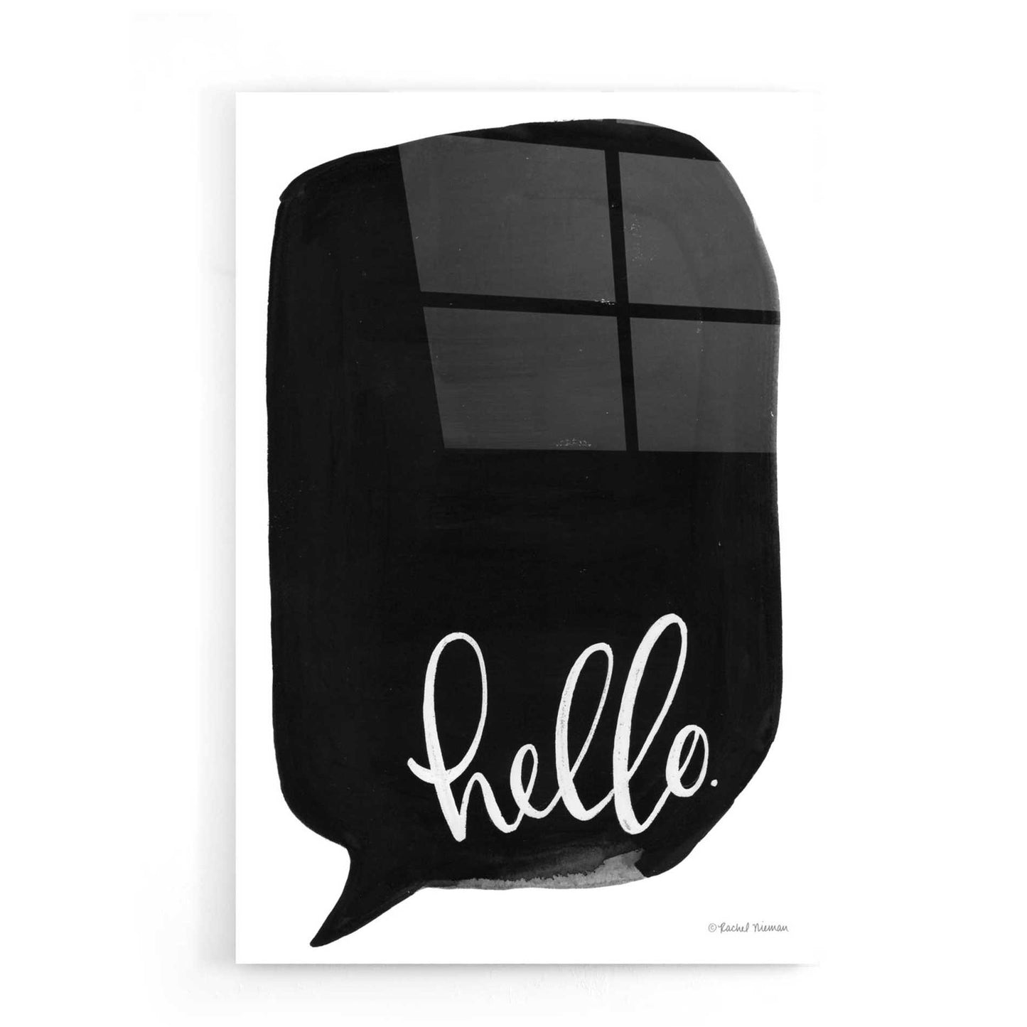 Epic Art 'Hello' by Rachel Nieman, Acrylic Glass Wall Art,16x24