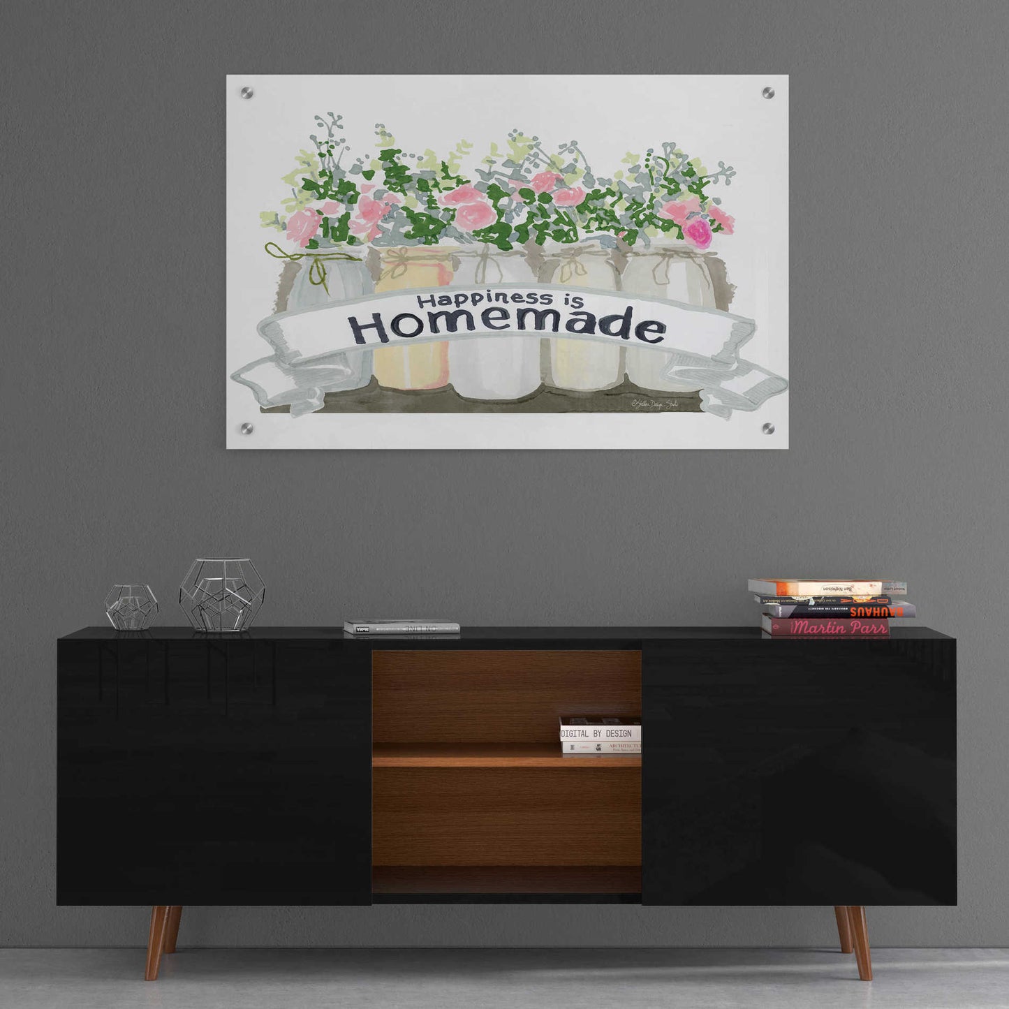 Epic Art 'Happiness is Homemade' by Stellar Design Studio, Acrylic Glass Wall Art,36x24