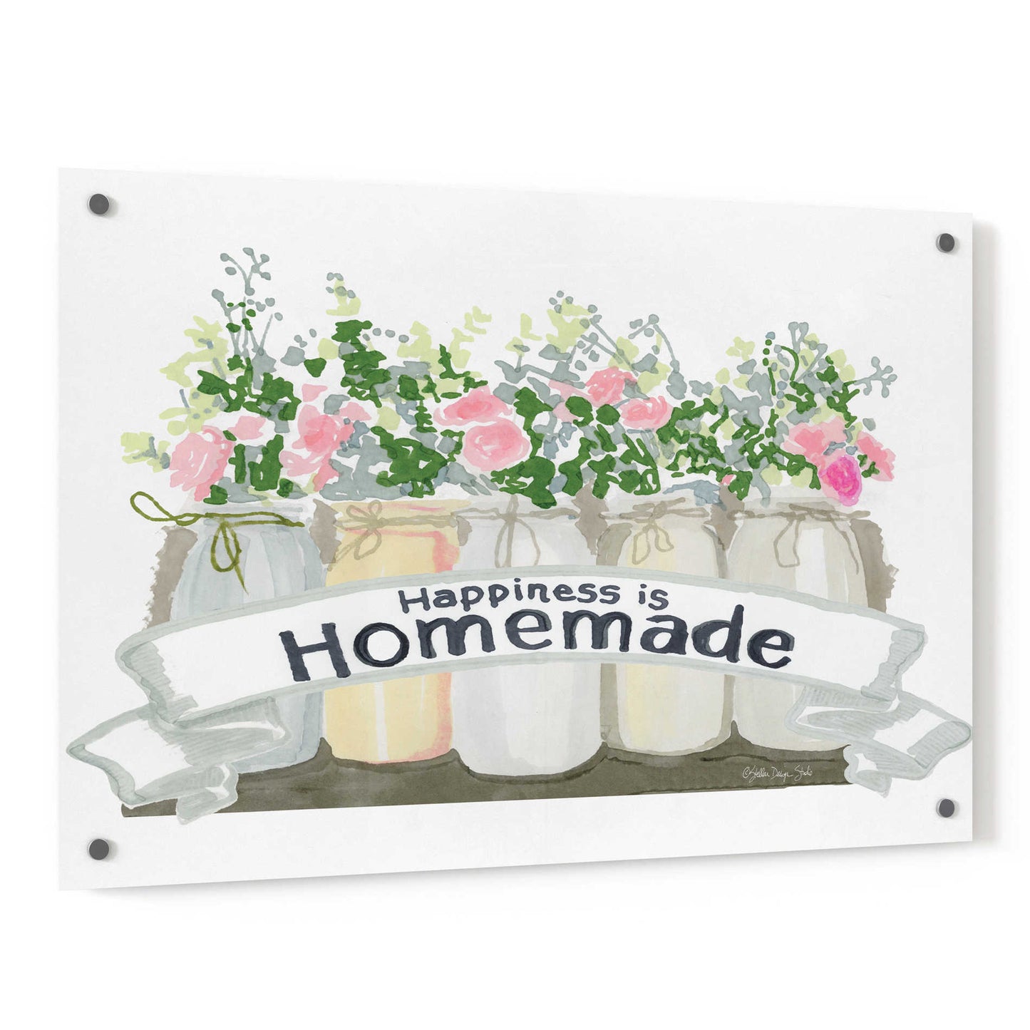 Epic Art 'Happiness is Homemade' by Stellar Design Studio, Acrylic Glass Wall Art,36x24