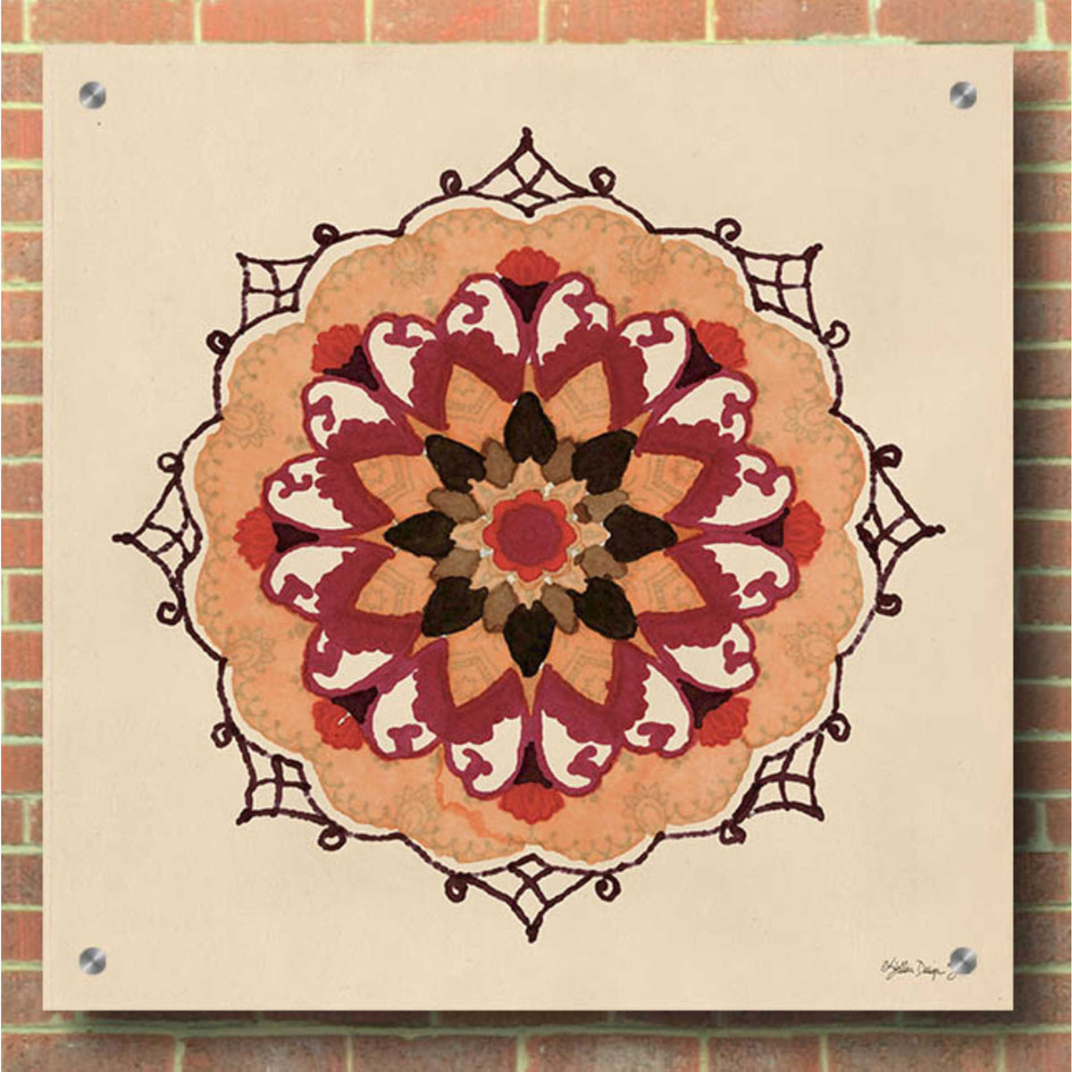 Epic Art 'Mandala 1' by Stellar Design Studio, Acrylic Glass Wall Art,36x36