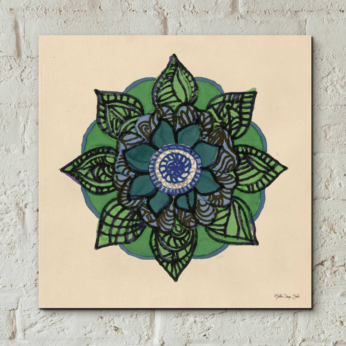 Epic Art 'Mandala 2' by Stellar Design Studio, Acrylic Glass Wall Art,12x12