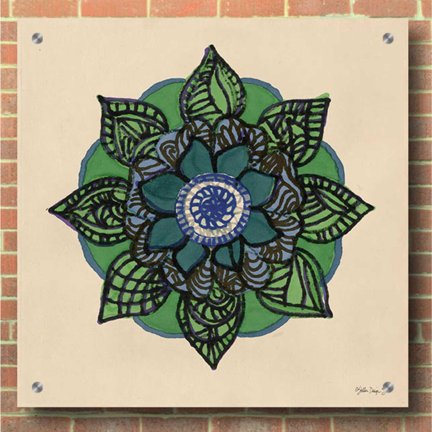 Epic Art 'Mandala 2' by Stellar Design Studio, Acrylic Glass Wall Art,36x36