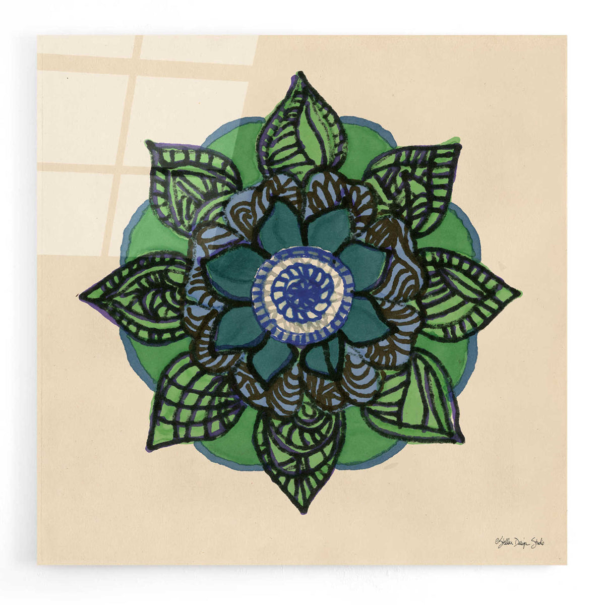 Epic Art 'Mandala 2' by Stellar Design Studio, Acrylic Glass Wall Art