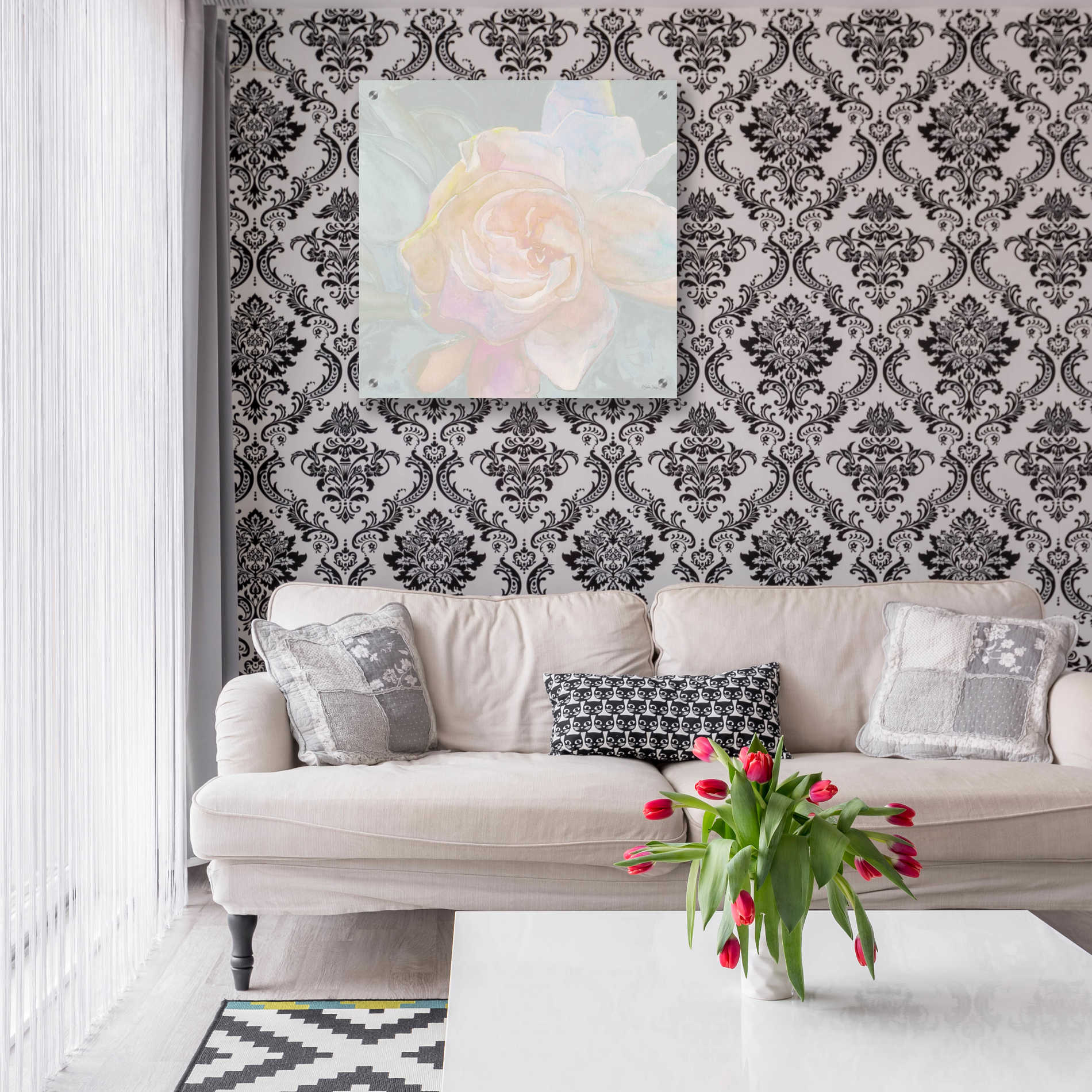 Epic Art 'Rose Bouquet 2' by Stellar Design Studio, Acrylic Glass Wall Art,24x24