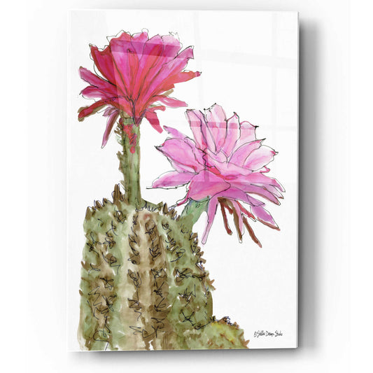 Epic Art 'Cactus Flower 2' by Stellar Design Studio, Acrylic Glass Wall Art