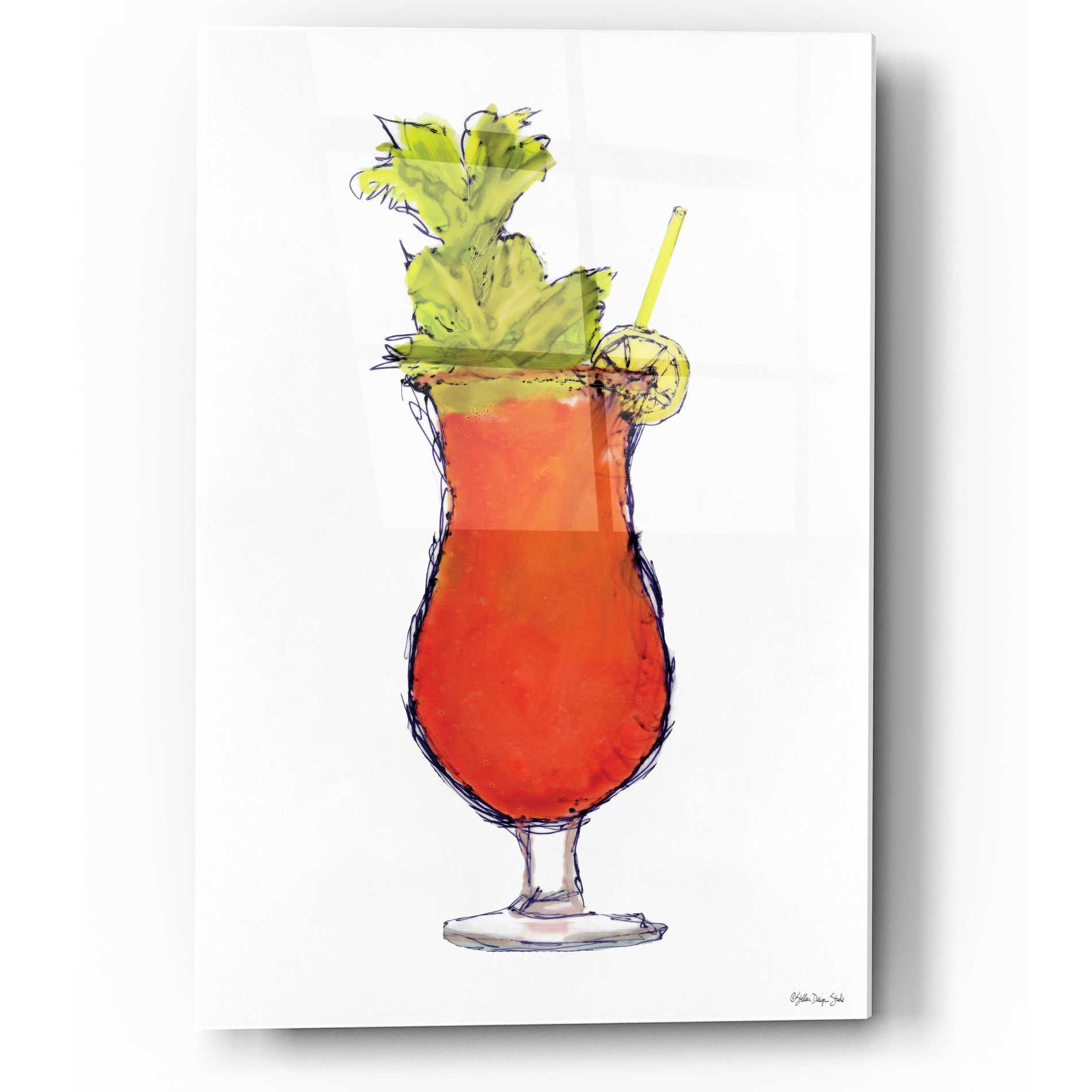 Epic Art 'Bloody Mary' by Stellar Design Studio, Acrylic Glass Wall Art,12x16