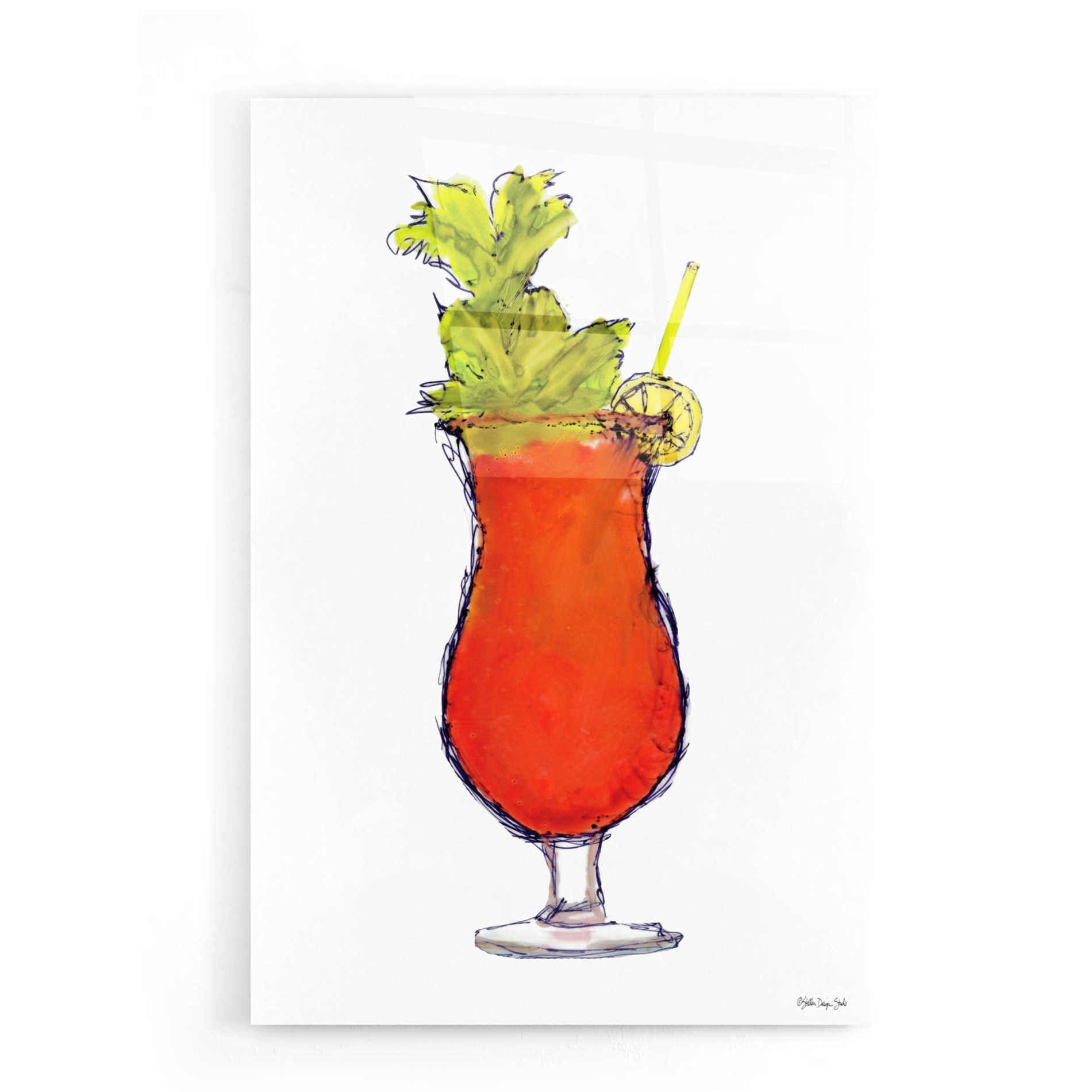 Epic Art 'Bloody Mary' by Stellar Design Studio, Acrylic Glass Wall Art,16x24
