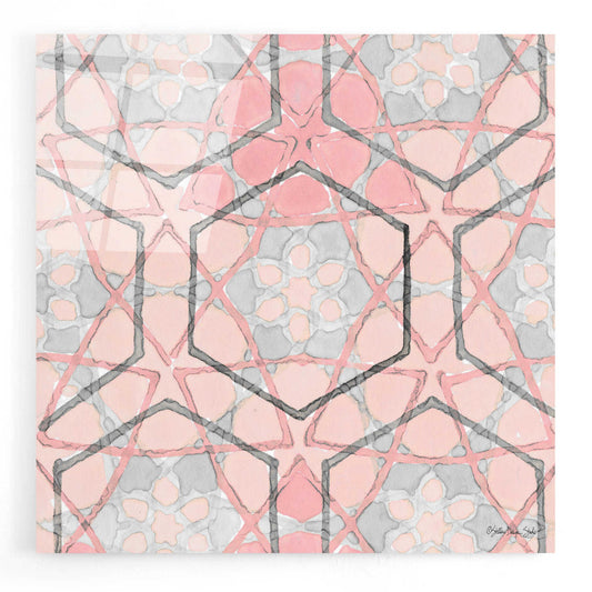 Epic Art 'Pink and Gray Pattern 1' by Stellar Design Studio, Acrylic Glass Wall Art