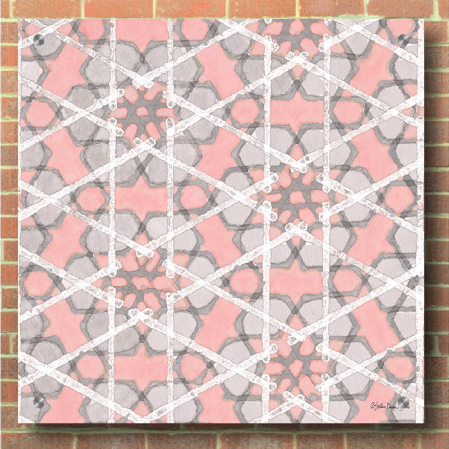 Epic Art 'Pink and Gray Pattern 2' by Stellar Design Studio, Acrylic Glass Wall Art,36x36