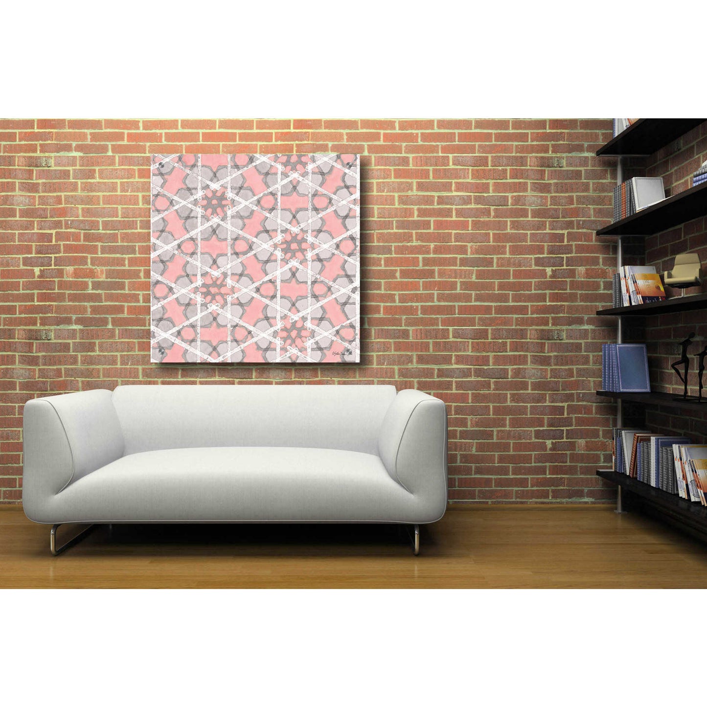 Epic Art 'Pink and Gray Pattern 2' by Stellar Design Studio, Acrylic Glass Wall Art,36x36