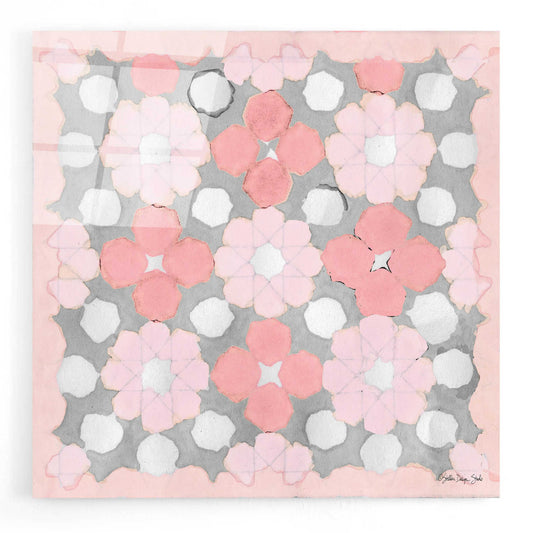 Epic Art 'Pink and Gray Pattern 3' by Stellar Design Studio, Acrylic Glass Wall Art