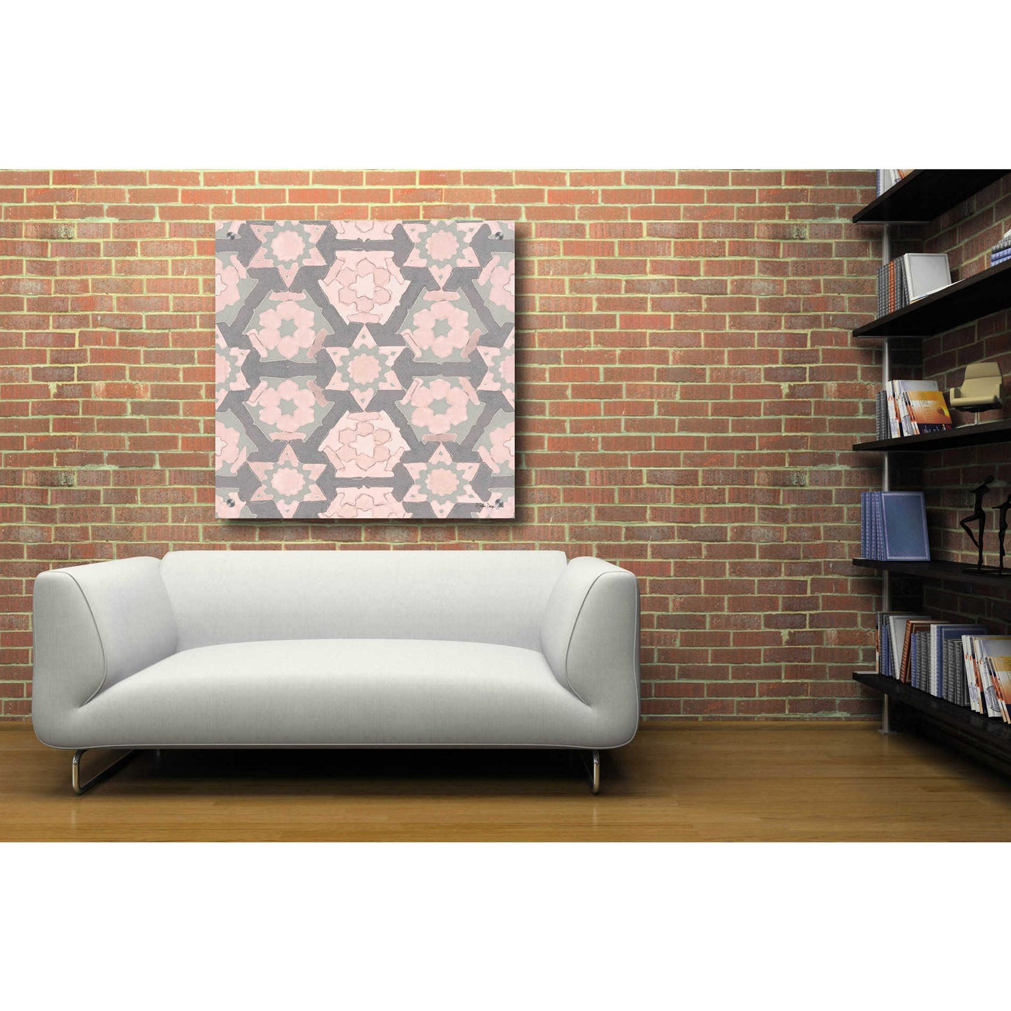 Epic Art 'Pink and Gray Pattern 4' by Stellar Design Studio, Acrylic Glass Wall Art,36x36