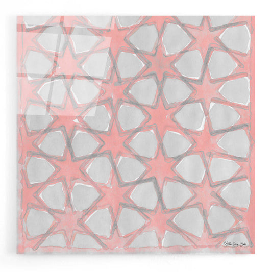 Epic Art 'Pink and Gray Pattern 5' by Stellar Design Studio, Acrylic Glass Wall Art