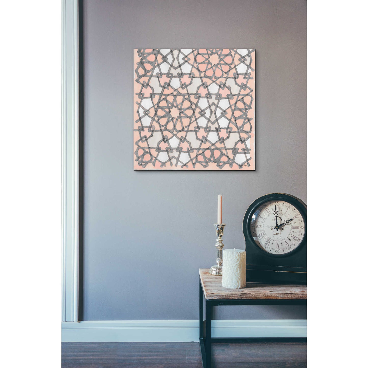 Epic Art 'Pink and Gray Pattern 6' by Stellar Design Studio, Acrylic Glass Wall Art,24x24