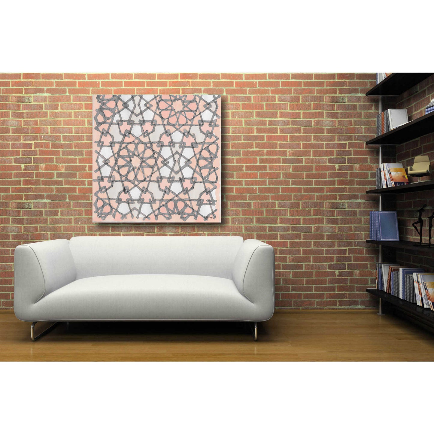 Epic Art 'Pink and Gray Pattern 6' by Stellar Design Studio, Acrylic Glass Wall Art,36x36