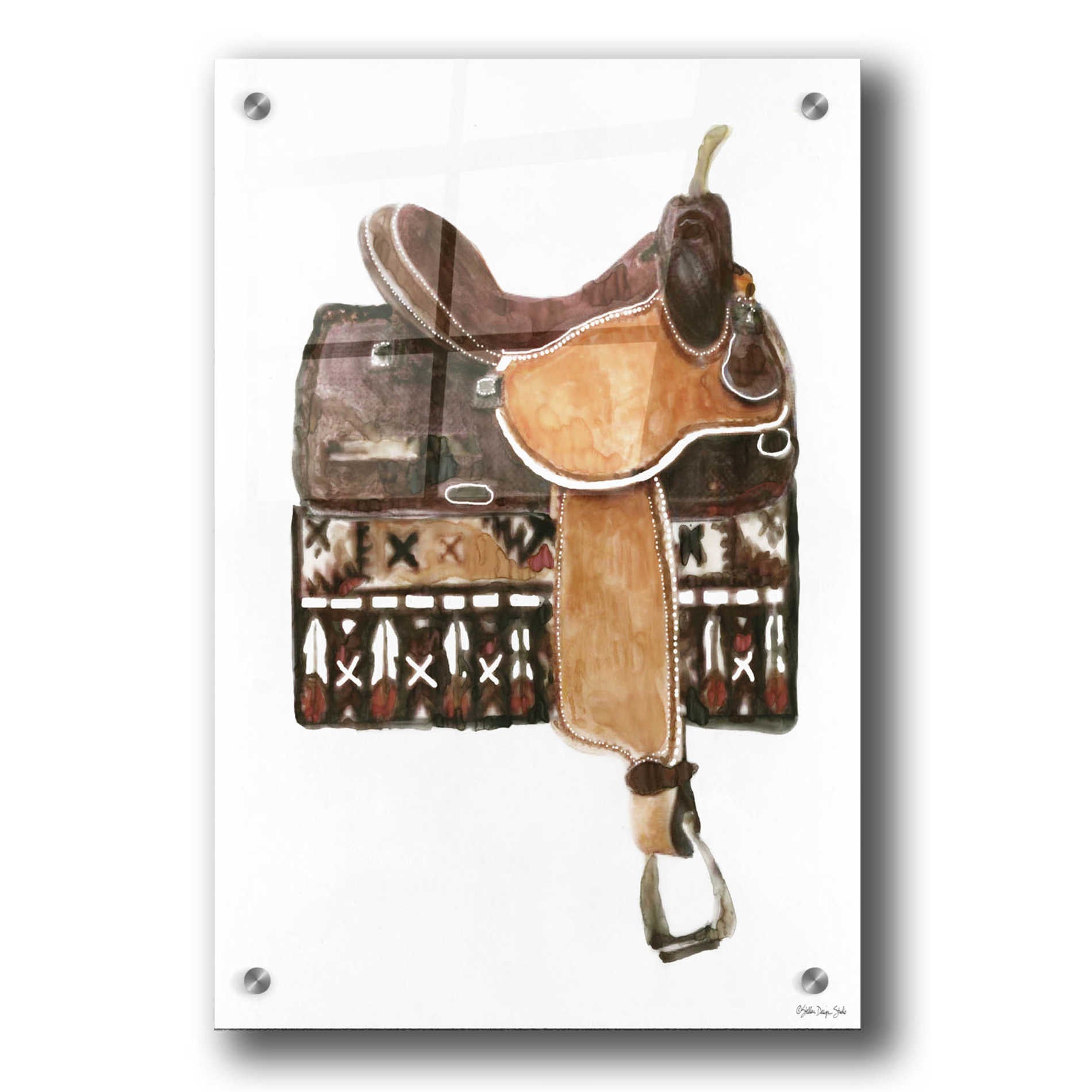 Epic Art 'Saddle 1' by Stellar Design Studio, Acrylic Glass Wall Art,24x36